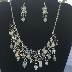 Necklace and earrings set